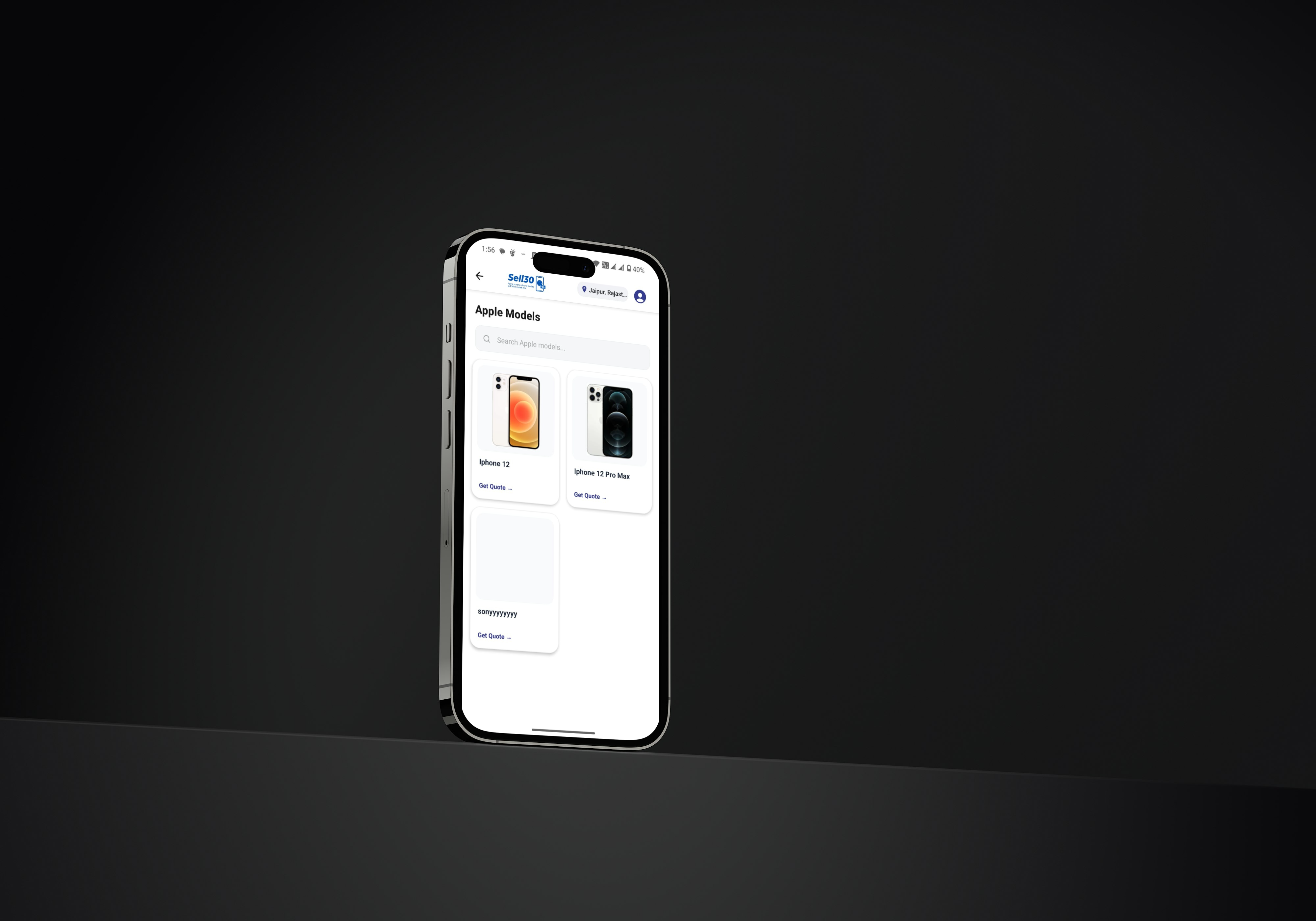 Sell30 | Mobile Marketplace mockup